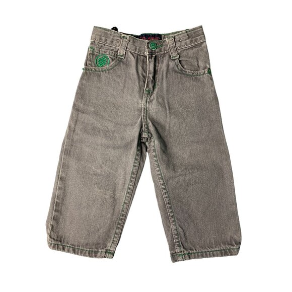 Red Ape Jeans Boys Infant baby Size 24 months Gray Green Rockin my Red ape Patch - Picture 2 of 5